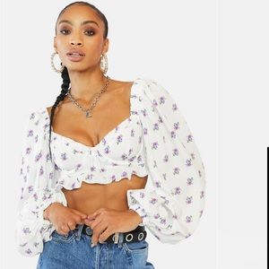 For Love and Lemons Viola cropped top